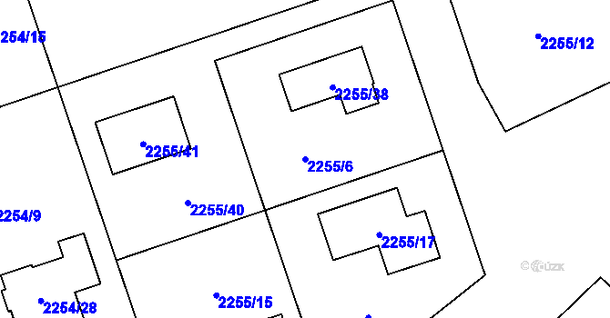 Parcela st. 2255/6 v KÚ Kylešovice, Katastrální mapa