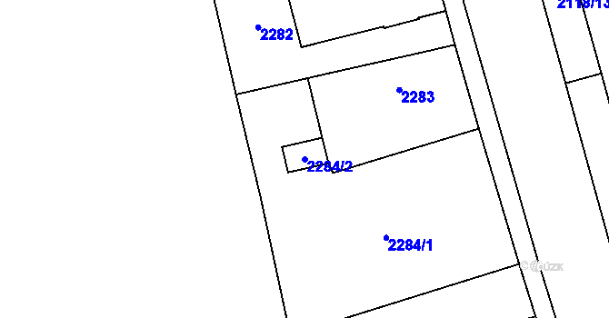 Parcela st. 2284/2 v KÚ Kylešovice, Katastrální mapa