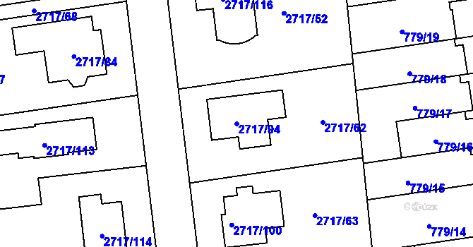 Parcela st. 2717/94 v KÚ Kylešovice, Katastrální mapa