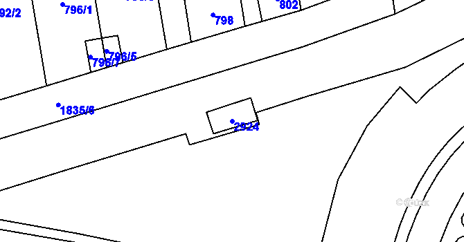 Parcela st. 2924 v KÚ Kylešovice, Katastrální mapa