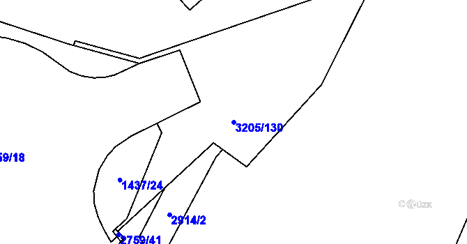 Parcela st. 3205/130 v KÚ Kylešovice, Katastrální mapa