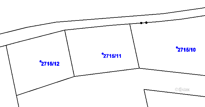 Parcela st. 2715/11 v KÚ Kylešovice, Katastrální mapa