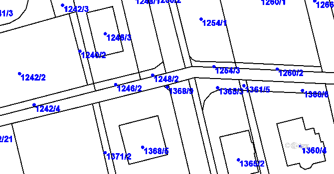 Parcela st. 1368/9 v KÚ Kylešovice, Katastrální mapa