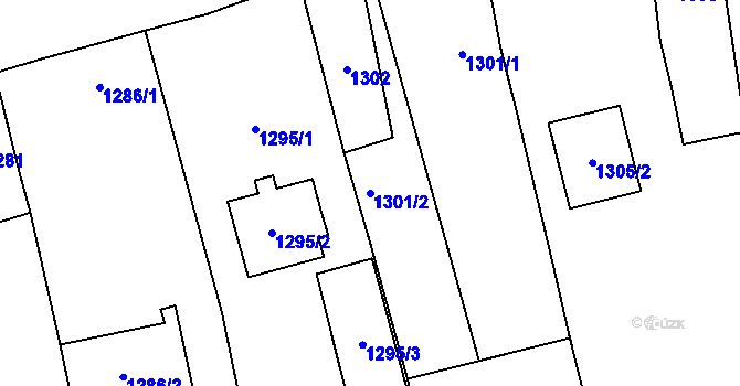 Parcela st. 1301/2 v KÚ Kylešovice, Katastrální mapa