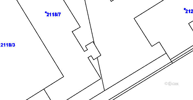 Parcela st. 2118/75 v KÚ Kylešovice, Katastrální mapa