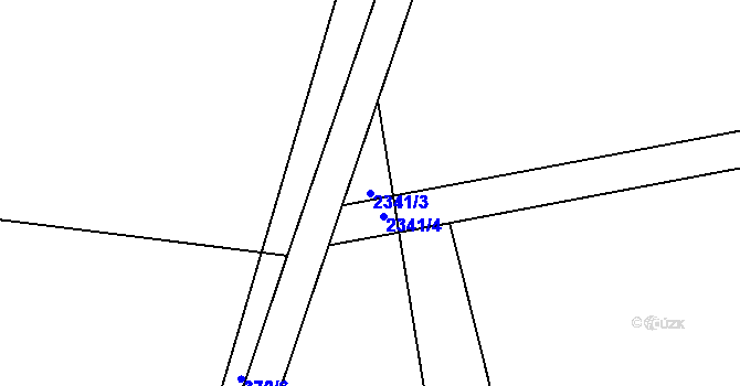 Parcela st. 2341/3 v KÚ Kylešovice, Katastrální mapa