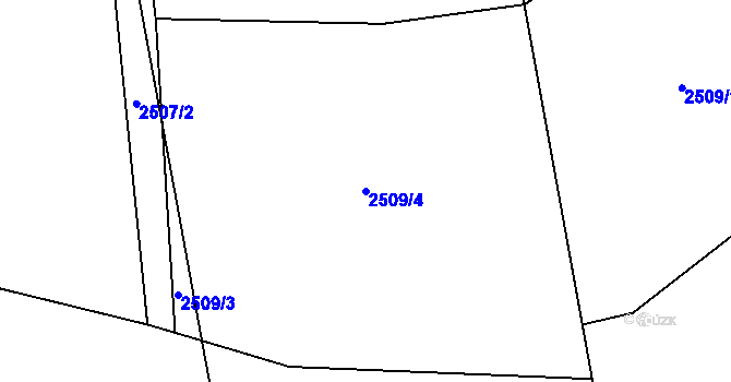 Parcela st. 2509/4 v KÚ Kylešovice, Katastrální mapa