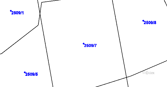 Parcela st. 2509/7 v KÚ Kylešovice, Katastrální mapa