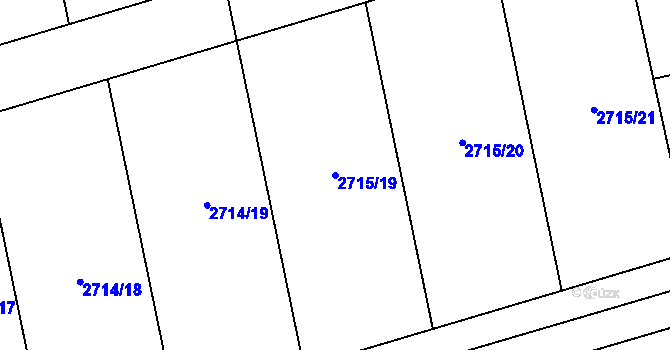Parcela st. 2715/19 v KÚ Kylešovice, Katastrální mapa