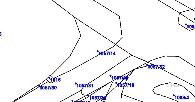 Parcela st. 1057/14 v KÚ Komárov u Opavy, Katastrální mapa