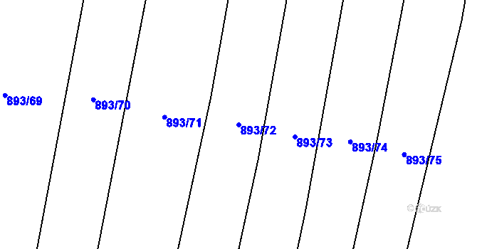 Parcela st. 893/72 v KÚ Komárov u Opavy, Katastrální mapa