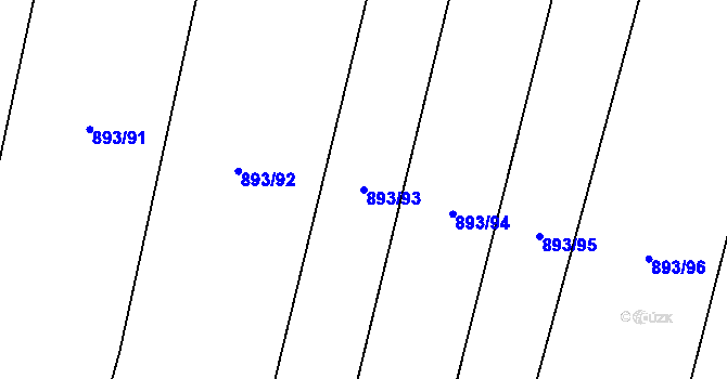 Parcela st. 893/93 v KÚ Komárov u Opavy, Katastrální mapa