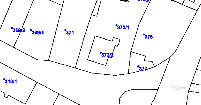 Parcela st. 373/2 v KÚ Malé Hoštice, Katastrální mapa