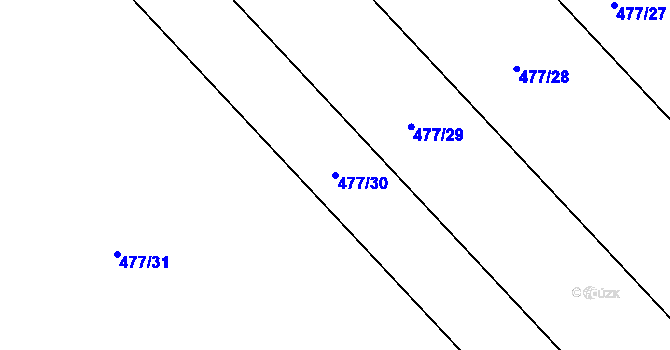 Parcela st. 477/30 v KÚ Oplocany, Katastrální mapa