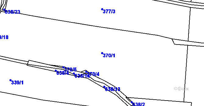 Parcela st. 370/1 v KÚ Čánka, Katastrální mapa