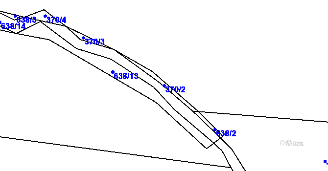 Parcela st. 370/2 v KÚ Čánka, Katastrální mapa