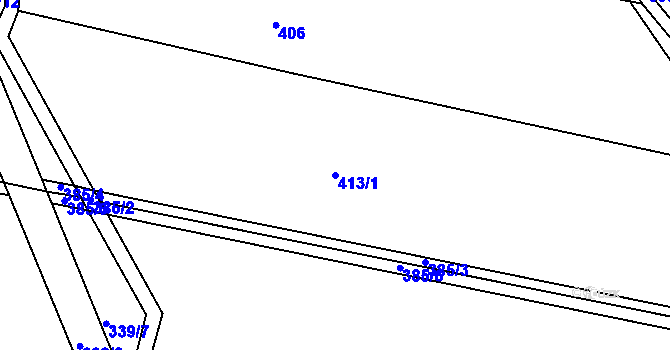 Parcela st. 413/1 v KÚ Čánka, Katastrální mapa