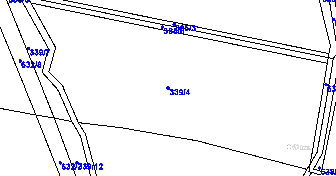 Parcela st. 339/4 v KÚ Čánka, Katastrální mapa