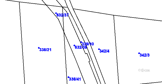 Parcela st. 339/10 v KÚ Čánka, Katastrální mapa