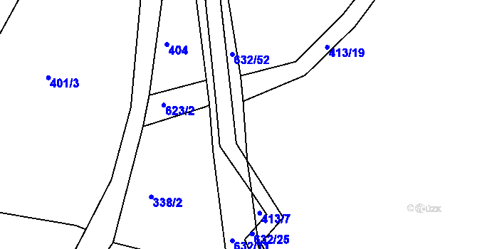 Parcela st. 632/30 v KÚ Čánka, Katastrální mapa