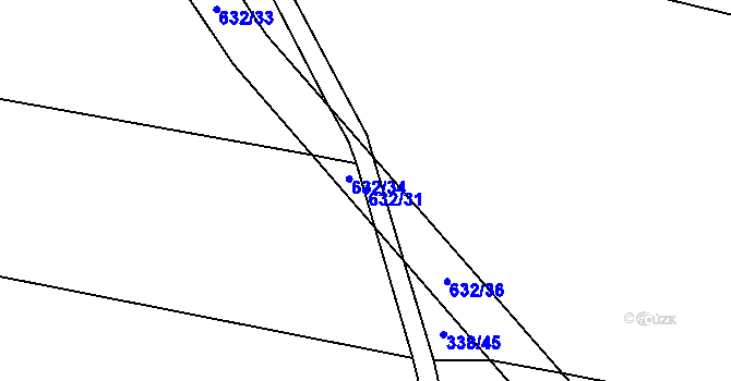 Parcela st. 632/31 v KÚ Čánka, Katastrální mapa