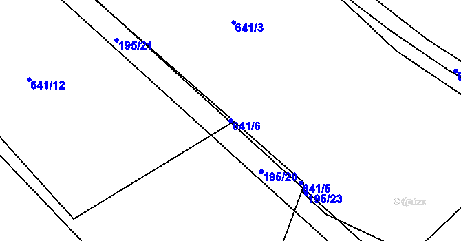 Parcela st. 641/6 v KÚ Čánka, Katastrální mapa