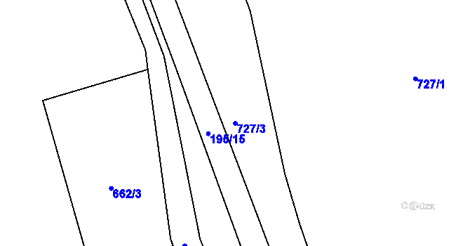 Parcela st. 727/3 v KÚ Čánka, Katastrální mapa
