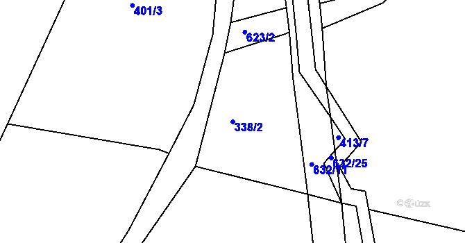 Parcela st. 338/2 v KÚ Čánka, Katastrální mapa