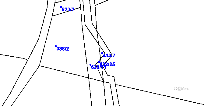 Parcela st. 413/7 v KÚ Čánka, Katastrální mapa