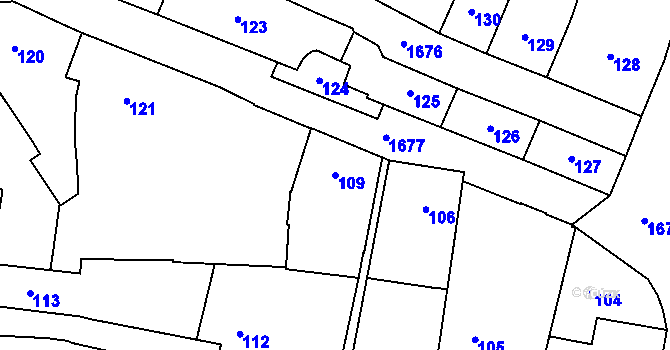 Parcela st. 109 v KÚ Opočno pod Orlickými horami, Katastrální mapa