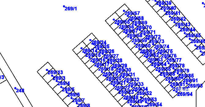 Parcela st. 269/27 v KÚ Opočno pod Orlickými horami, Katastrální mapa