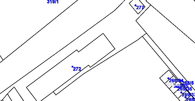 Parcela st. 274 v KÚ Opočno pod Orlickými horami, Katastrální mapa