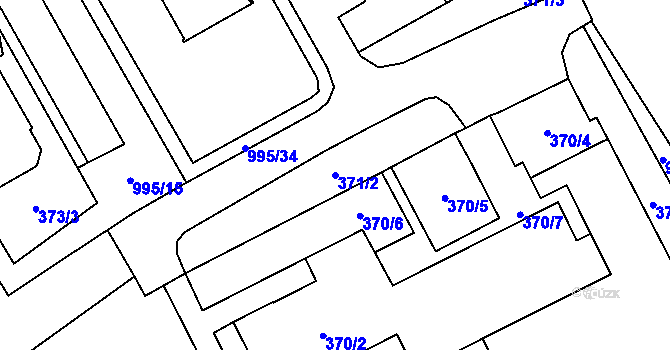 Parcela st. 371/2 v KÚ Opočno pod Orlickými horami, Katastrální mapa
