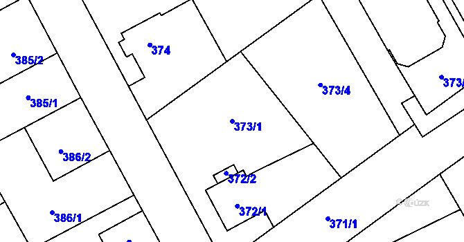 Parcela st. 373/1 v KÚ Opočno pod Orlickými horami, Katastrální mapa