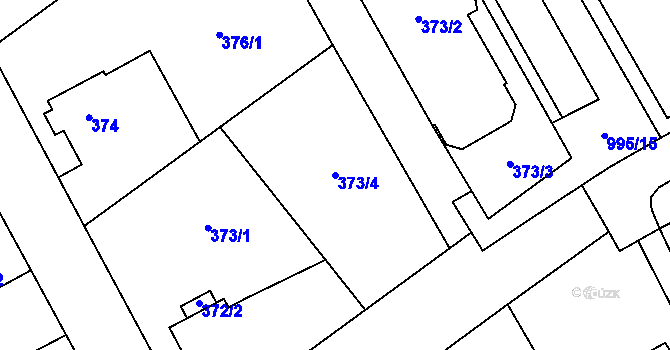 Parcela st. 373/4 v KÚ Opočno pod Orlickými horami, Katastrální mapa