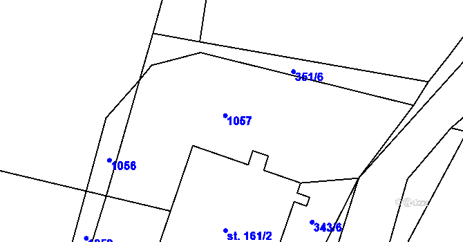 Parcela st. 161/3 v KÚ Opolany, Katastrální mapa