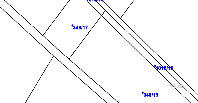 Parcela st. 348/18 v KÚ Oponešice, Katastrální mapa
