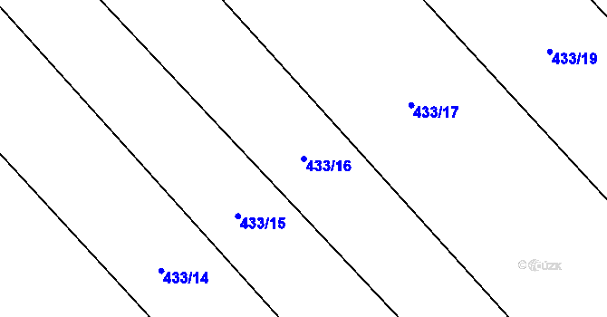 Parcela st. 433/16 v KÚ Oprechtice na Šumavě, Katastrální mapa