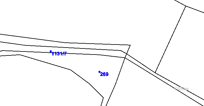 Parcela st. 1131/6 v KÚ Oprechtice na Šumavě, Katastrální mapa