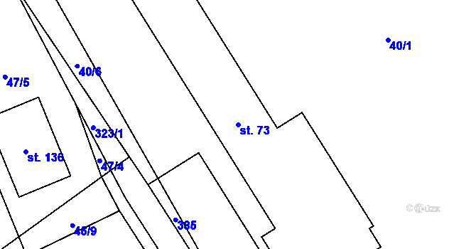 Parcela st. 73 v KÚ Vlčnov u Chrudimi, Katastrální mapa