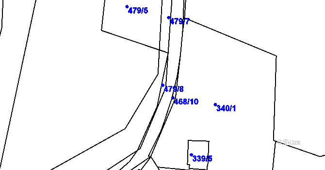 Parcela st. 479/8 v KÚ Dobrá Voda u Orlického Podhůří, Katastrální mapa