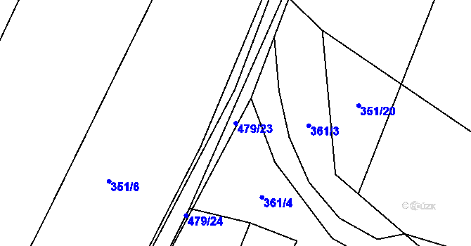 Parcela st. 479/23 v KÚ Dobrá Voda u Orlického Podhůří, Katastrální mapa