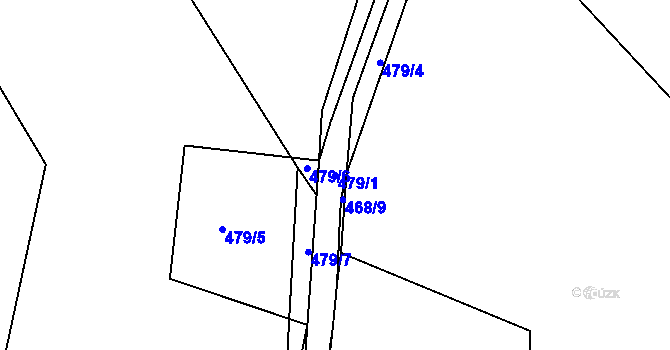 Parcela st. 479/1 v KÚ Dobrá Voda u Orlického Podhůří, Katastrální mapa