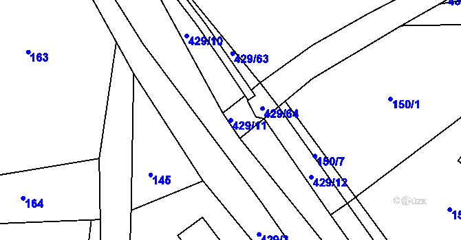 Parcela st. 429/11 v KÚ Dobrá Voda u Orlického Podhůří, Katastrální mapa