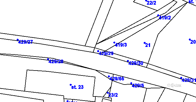 Parcela st. 429/29 v KÚ Dobrá Voda u Orlického Podhůří, Katastrální mapa