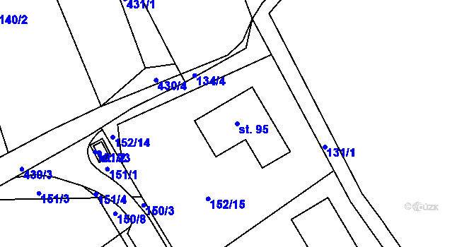 Parcela st. 95 v KÚ Dobrá Voda u Orlického Podhůří, Katastrální mapa
