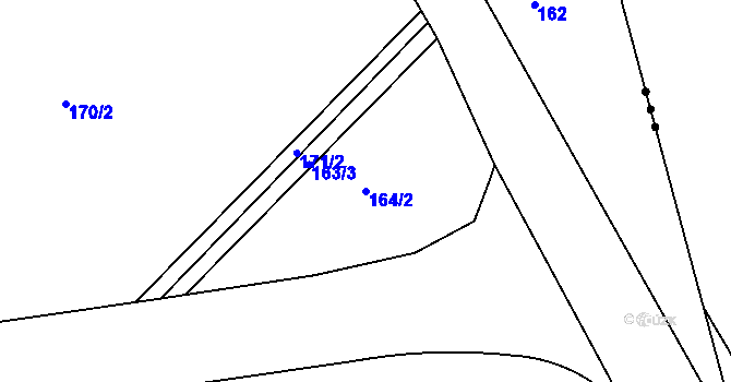 Parcela st. 164/2 v KÚ Říčky u Orlického Podhůří, Katastrální mapa