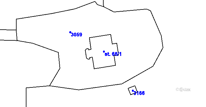 Parcela st. 66/1 v KÚ Černá Voda u Orlického Záhoří, Katastrální mapa