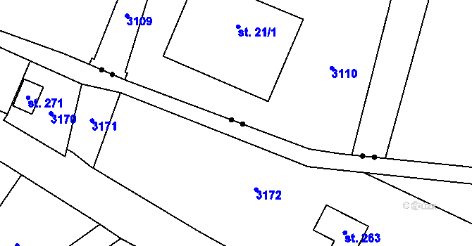 Parcela st. 122/6 v KÚ Jadrná, Katastrální mapa