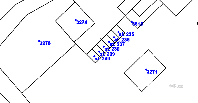 Parcela st. 239 v KÚ Kunštát u Orlického Záhoří, Katastrální mapa